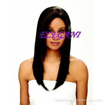 Premim Quality 100% Human Hair Full Lace Wig Black Color
